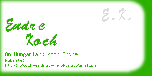 endre koch business card